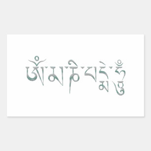 Om Mani Padme Hum Rechteckiger Aufkleber