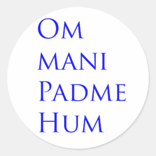 Om Mani Padme Hum Runder Aufkleber