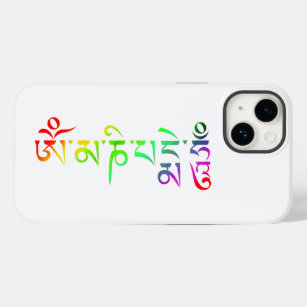 Om Mani Padme Hum Tibetan Mantra Rainbow Case-Mate iPhone 14 Hülle