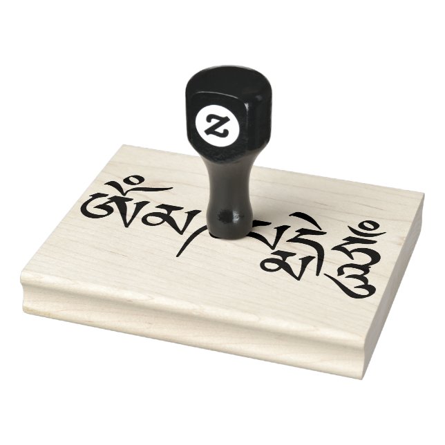 Om Mani Padme Hum tibetisch-buddhistisches Mantra Gummistempel (Stempel)