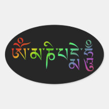 Om Mani Padme Hum tibetischer Mantra Regenbogen