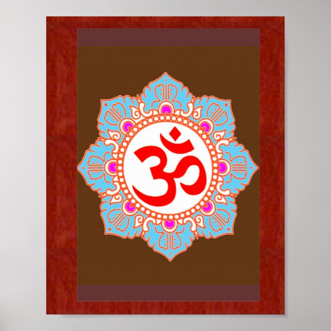 Om Mantra Art: by Navin Joshi, LOWPRICE Geschenke Poster (Vorne)