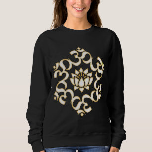Om Mantra Mandala Lotus Blume Buddhismus Yoga Symb Sweatshirt