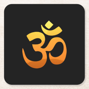 Om Mantra Symbol Asana Relax Medizin Yoga Rechteckiger Pappuntersetzer