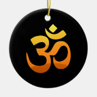 Om Mantra Symbol Gold Sun doppelseitig