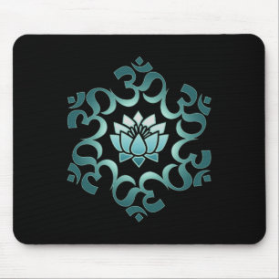 Om, Mantra, Symbol, Mandala, Lotusblume, Buddhismu Mousepad
