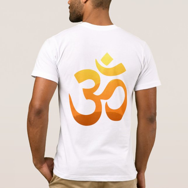 Om Mantra Symbol Meditation Yoga Back Design T-Shirt (Rückseite)