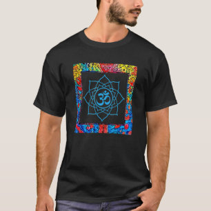 Om Meditation Blume Mandala Geometrie Gaia Yoga Ma T-Shirt