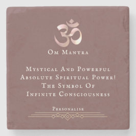 Om Meditation Spirituelles Symbol Zitat Personalis Steinuntersetzer