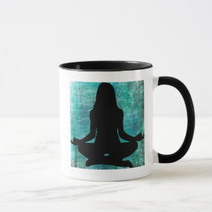 Om Meditation Yoga Frau Kaffee Tasse