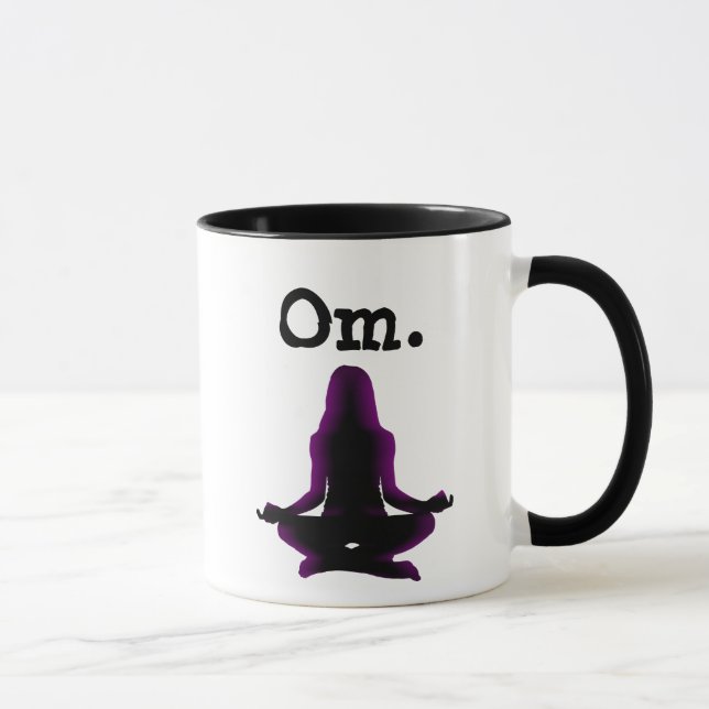Om Meditation Yoga Frau Kaffee Tasse (Rechts)