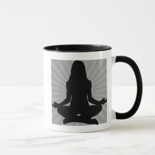 Om Meditation Yoga Frau Kaffeetasse