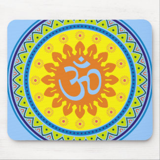 OM mit traditioneller indischer Art Mandana Mousepad