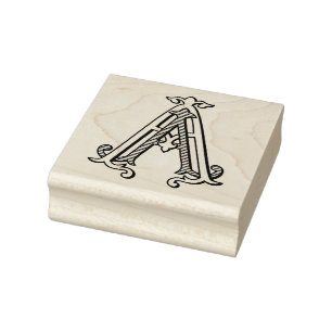 OM Monogramm OM Wappen Gummi Ink Briefmarke Gummistempel