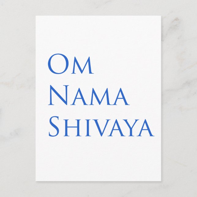 Om Nama Shivaya Postkarte (Vorderseite)