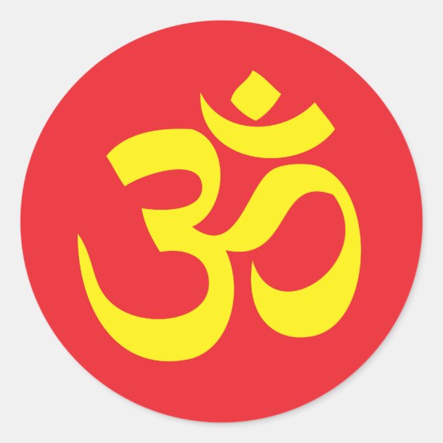 Om Namah Shivay Runder Aufkleber (Vorderseite)