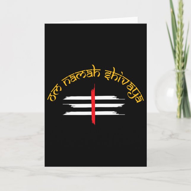 Om Namah Shivaya Tripundra Symbol Of Shiva  Karte (Vorderseite)