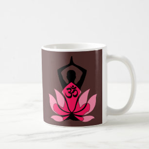 OM Namaste Spirituelle Lotus Blume Yoga in Umber Tasse