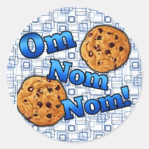 Om Nom, Meme Liebe Cookies Runder Aufkleber