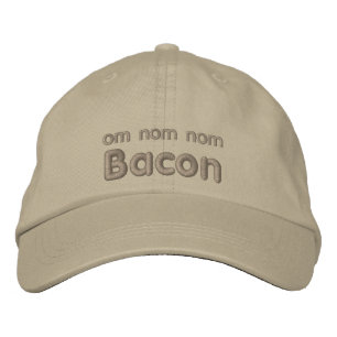OM NOM NOM BACON Liebe Bestickte Baseballkappe