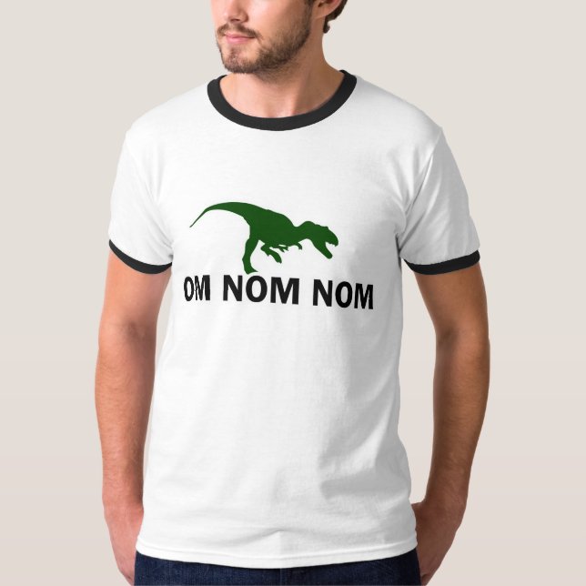 Om Nom Nom Funny Mens Shirt (Vorderseite)