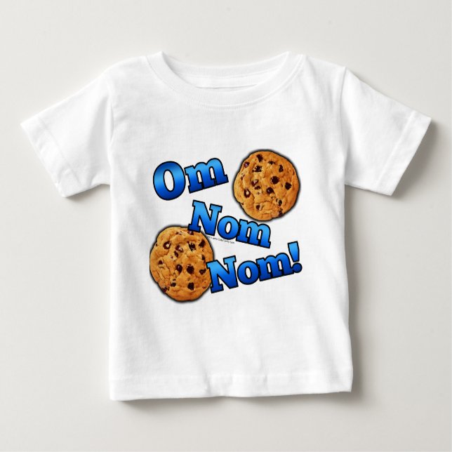 OM Nom Nom, Meme Liebe-Plätzchen Baby T-shirt (Vorderseite)