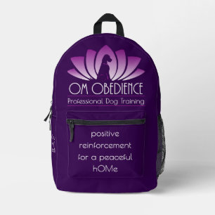 Om Obedience Backpack (dunkel Lila) Bedruckter Rucksack