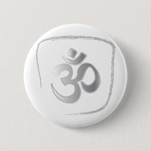Om oder Om Mantra Meditation Button
