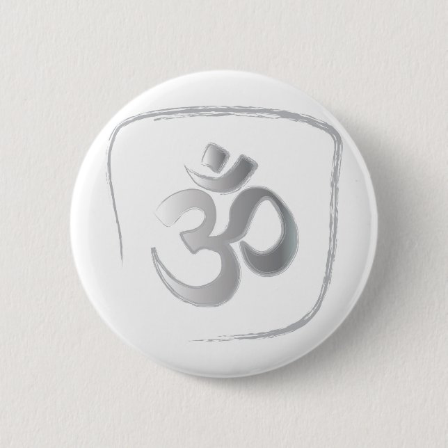Om oder Om Mantra Meditation Button (Vorderseite)