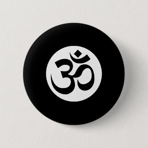 Om Ohm Aum Symbol Spiritual Yoga _3 Button