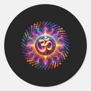 Om Ohm Aum Symbol Spiritual Yoga _4 Runder Aufkleber