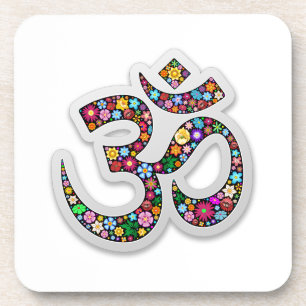Om Ohm Om Namaste Yoga-Symbol Getränkeuntersetzer