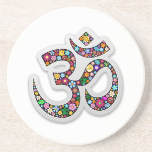 Om Ohm Om Namaste Yoga-Symbol Getränkeuntersetzer
