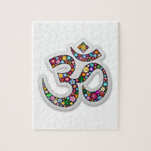Om Ohm Om Namaste Yoga-Symbol Puzzle