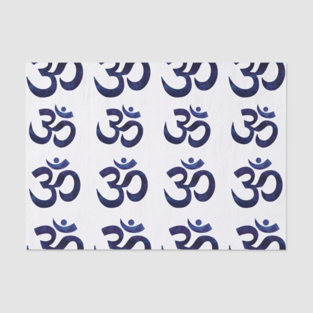 Om Ohm Symbol Signature Yoga Meditation Zen Muster Seidenpapier (Vorderseite)