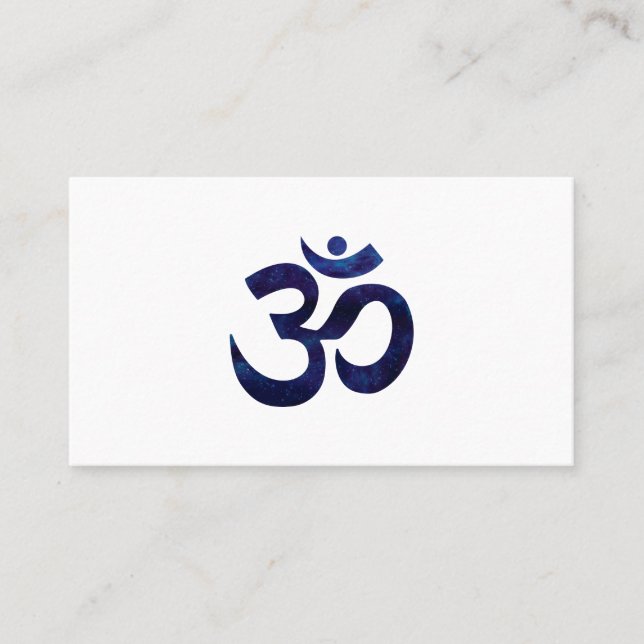 Om Ohm Symbol Signature Yoga Meditation Zen Visitenkarte (Vorderseite)