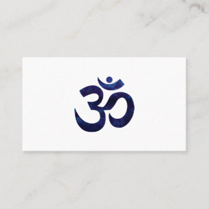 Om Ohm Symbol Zeichen Yoga Meditation Zen Visitenkarte