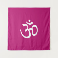Om Om Kontur Symbol Beerenrosa Hinduismus Symbol