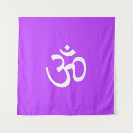 Om Om Kontur Symbol Hinduismus Symbol Orchid lila Wandteppich