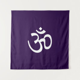 Om Om Kontur Symbol Hinduismus Symbol violett lila Wandteppich