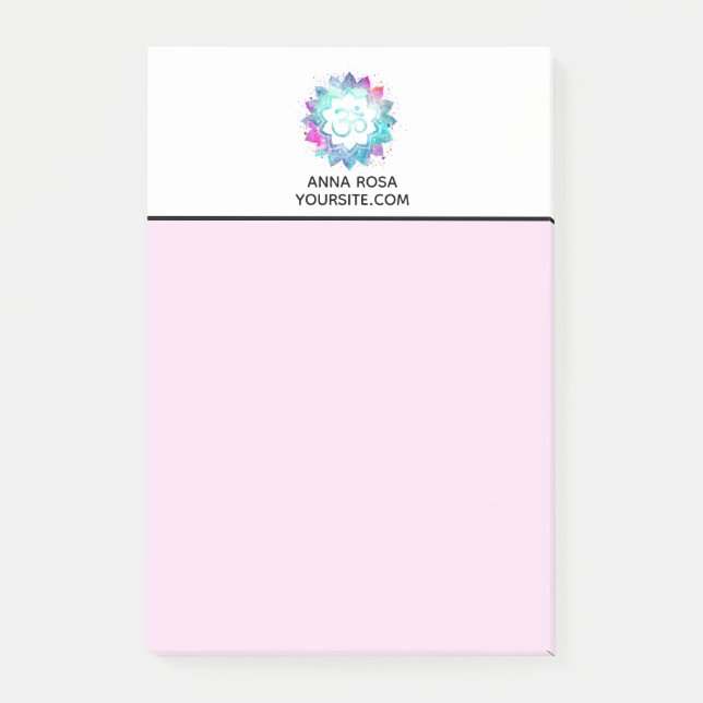 *~* OM-Om-Lotos-BlumeMandala Post-it Klebezettel (Vorderseite)