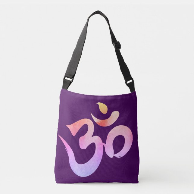 Om, Om Mantra, Wasserfarbe, Tasche (Vorderseite)