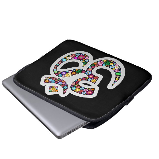 Om Om Namaste Yoga Symbol Laptop Sleeve (Vorne Knopf)
