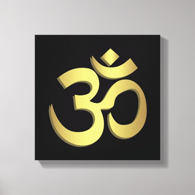 Om ( Om ) Namaste Yoga-Symbol Leinwanddruck (Vorderseite)
