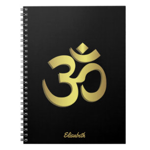 Om ( Om ) Namaste Yoga-Symbol Notizblock