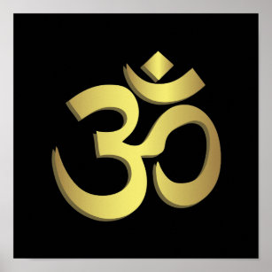 Om ( Om ) Namaste Yoga-Symbol Poster