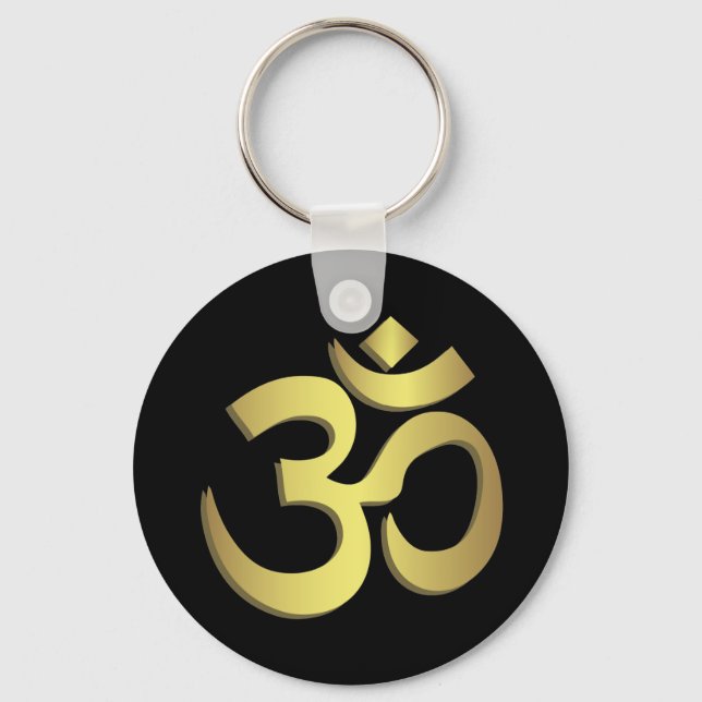 Om ( Om ) Namaste Yoga-Symbol Schlüsselanhänger (Vorderseite)