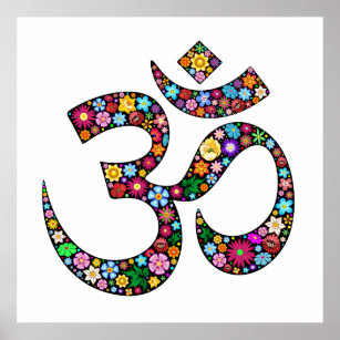 Om Om Namaste Yoga Symbolplakate Poster