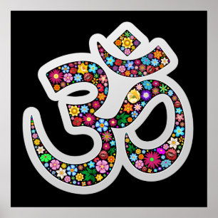 Om Om Namaste Yoga Symbolplakate Poster