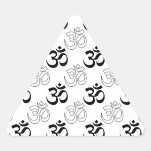 Om, Om-Symbol Dreieckiger Aufkleber